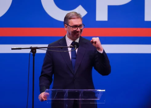  Serbijas prezidents Aleksandrs Vučičs. 