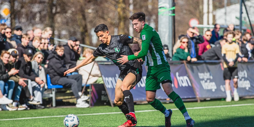 "Metta" futbolisti cīnās ar "Audu" (foto: "FK Metta")