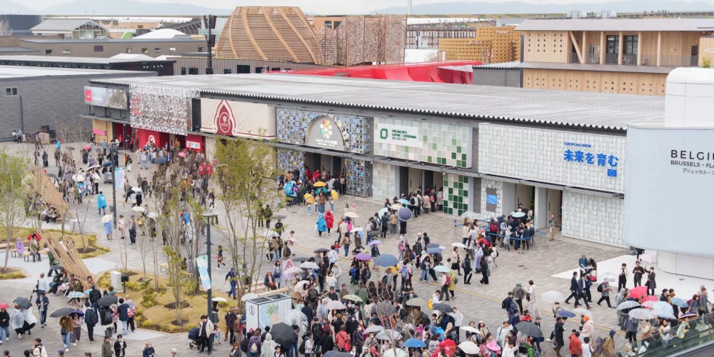 Pasaulē lielākajā izstādē "Expo 2025 Osaka" atklāts Baltijas paviljons ar tēmu "We Are One" (foto: Reinis Strautiņš)