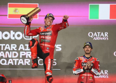 Marks Markess triumfē Katarā (foto: Scanpix / AP)