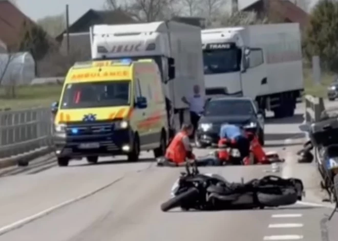 VIDEO: traģiska avārija uz Rēzeknes tilta - gājis bojā motociklists