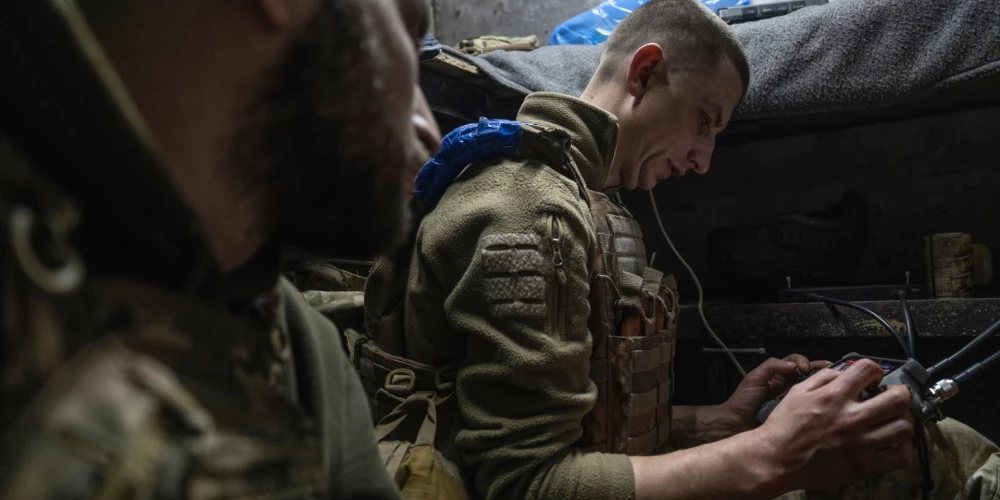 Ukrainas aizstāvji Doneckā 2025. gada 19. aprīlī.