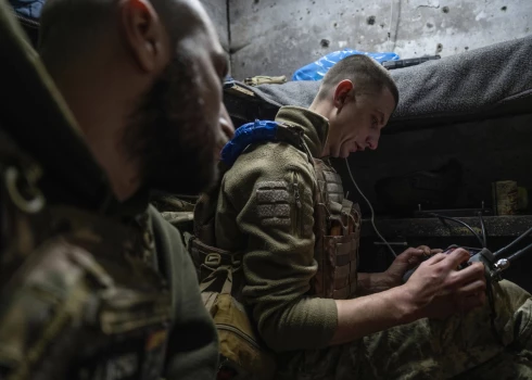 Ukrainas aizstāvji Doneckā 2025. gada 19. aprīlī.