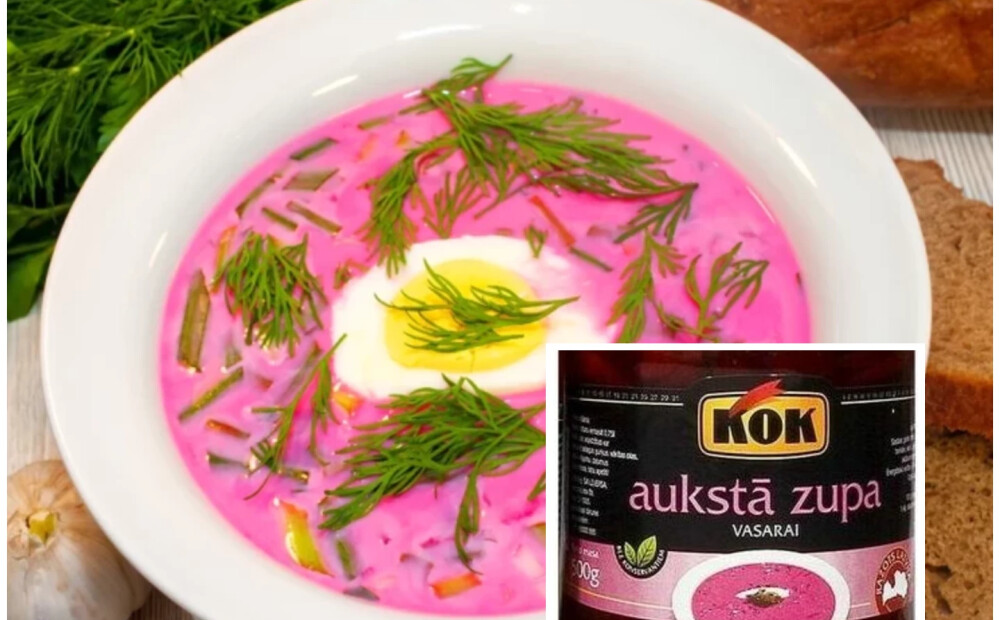 Kāds iedzīvotājs zīmola "Kok" aukstajā zupā atradis stikla lausku