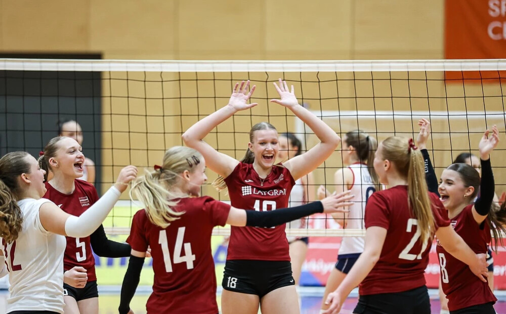 Latvijas U-16 volejbolistes cīnās sīksti, taču piekāpjas Horvātijai Siguldā notiekošajā Eiropas čempionāta kvalifikācijā