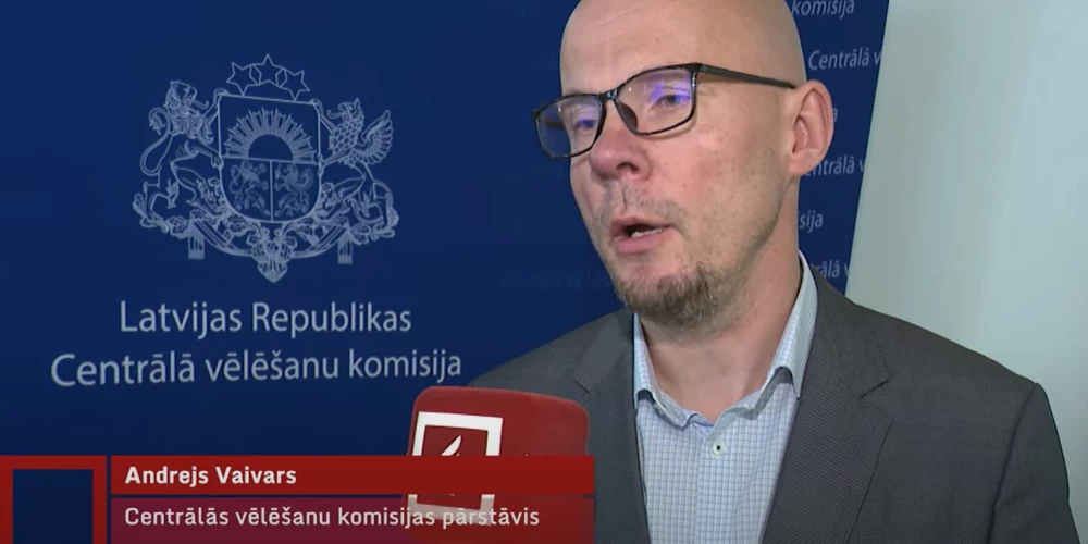 Centrālās vēlēšanu komisijas pārstāvis Andrejs Vaivars (ekrānuzņēmums no video)