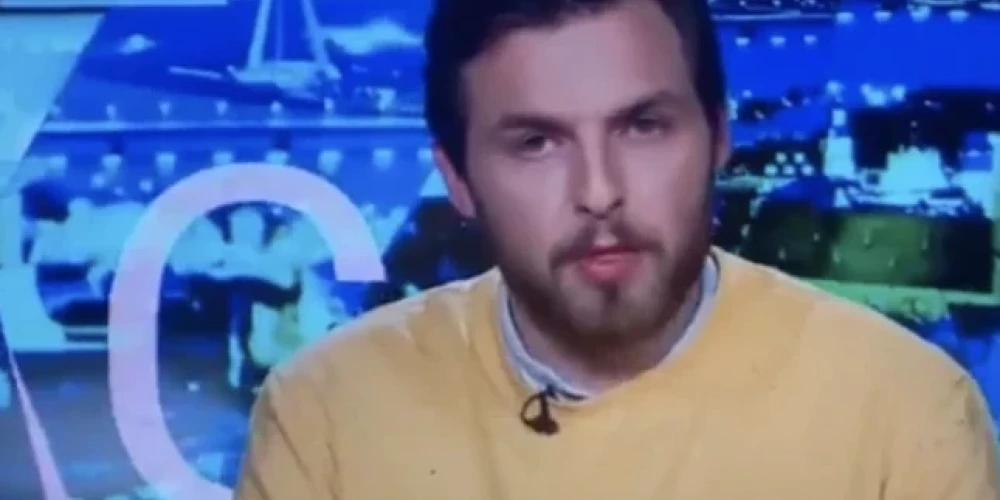 Žurnālists Aleksejs Korosteļovs, kura dēļ Krievijas opozicionālajam televīzijas kanālam "Doždj" sākās nepatikšanas Latvijā (ekrānuzņēmums no video)