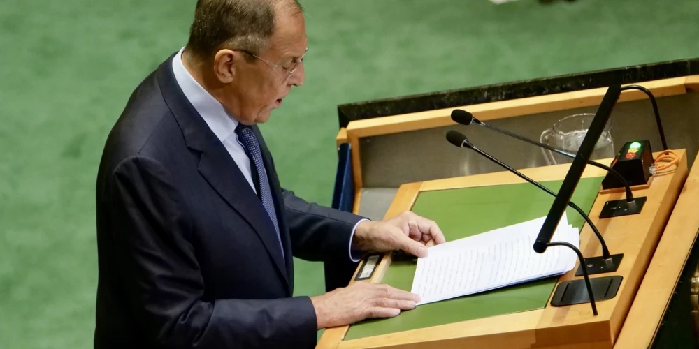 Krievijas ārlietu ministrs Sergejs Lavrovs.