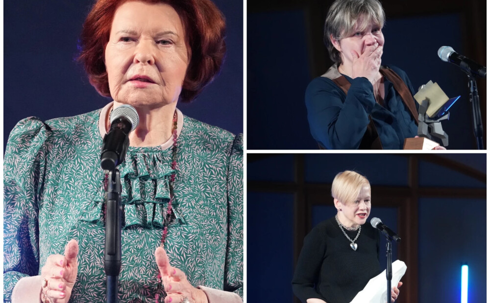 FOTO: svinīgā ceremonijā pasniegtas literatūras balvas aizvadītā gada labāko grāmatu autoriem