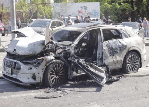 Krievijas uzbrukuma sekas Harkivā 2025. gada 22. aprīlī.