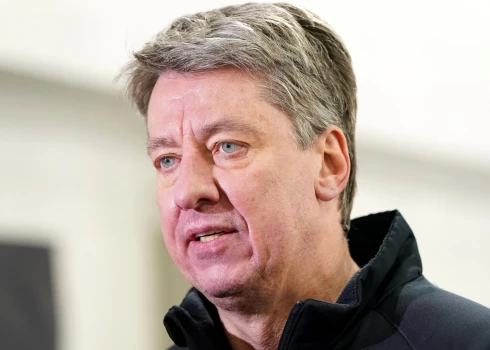 Latvijas Hokeja izlases galvenais treneris Harijs Vītoliņš.