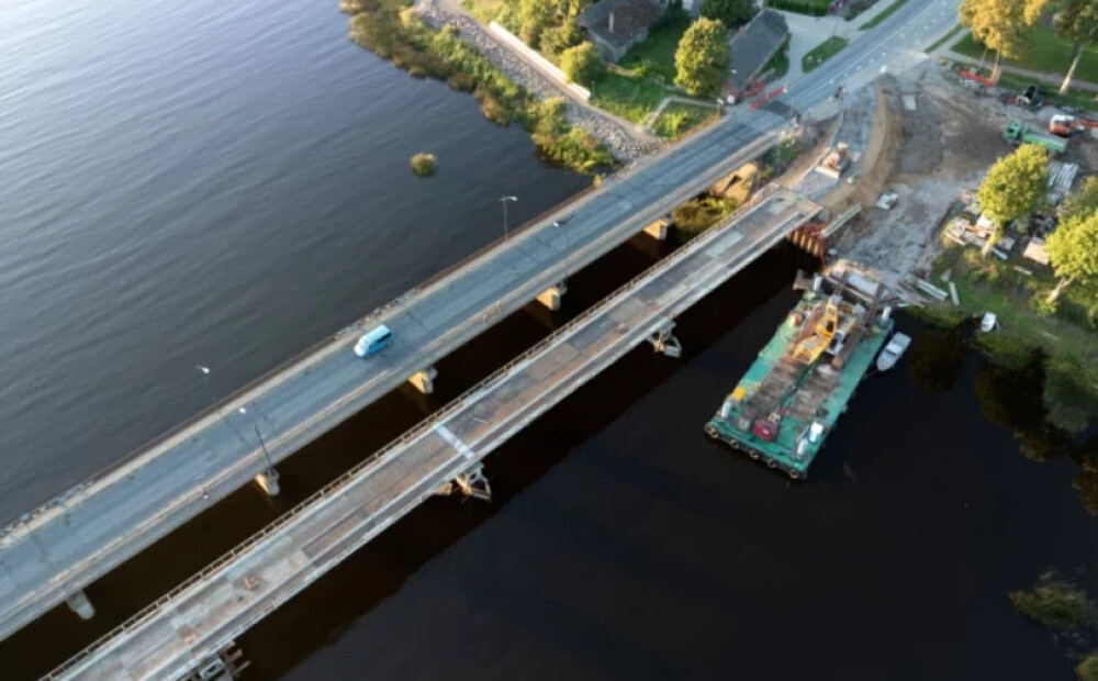 No 6. līdz 13. maijam autotransporta satiksmei būs slēgts pagaidu tilts pār Salacu