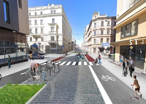 Esošās Dzirnavu ielas velojoslas tiks integrētas pilsētas centra veloinfrastruktūras tīklā, savienojot tās ar Skolas ielas veloceļu. 