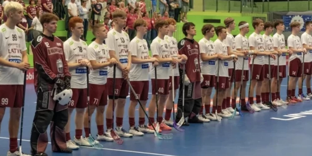 Latvijas U-19 florbola izlase (foto: Latvijas Florbola savienība)