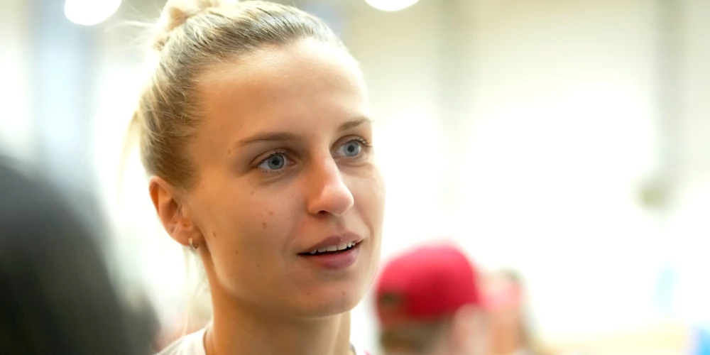 Latvijas sieviešu basketbola izlases spēlētāja Kitija Laksa.
