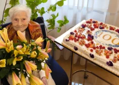 В рижском пансионате поздравили Милду Круминю - ей исполнилось 100 лет!