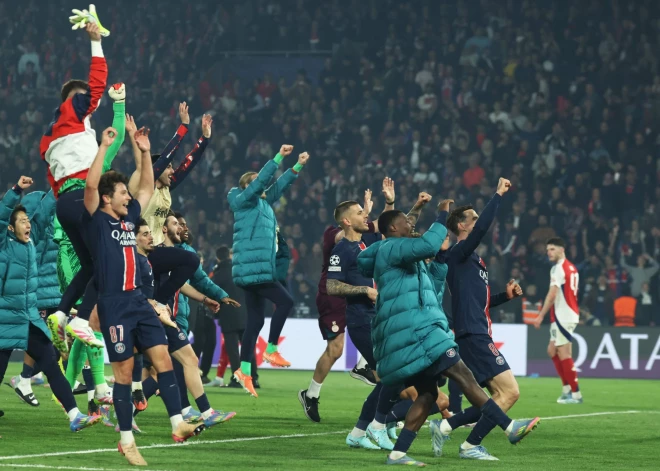 Parīzes "Saint-Germain" futbolisti otro reizi vēsturē sasniedz UEFA Čempionu līgas finālu