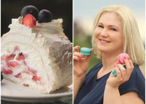 Ieva Bome un viņas radītie "Ievas saldumi". 