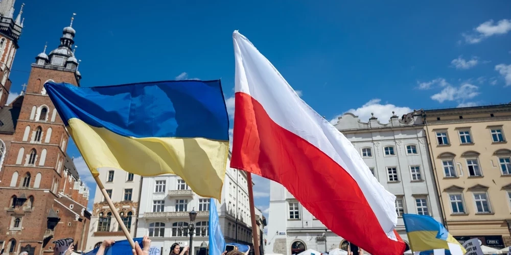 Акция в поддержку Украины в Польше.
