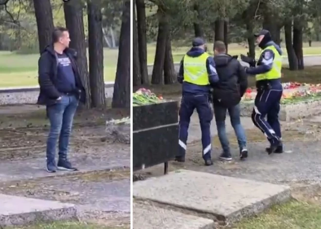 ВИДЕО: мужчина поплатился за исполнение запрещенной "Катюши" у Саласпилсского мемориала