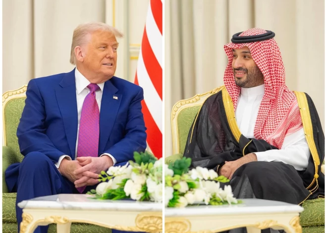 Tramps ar Saūda Arābijas kroņprinci noslēdz lielāko bruņošanās darījumu ASV vēsturē