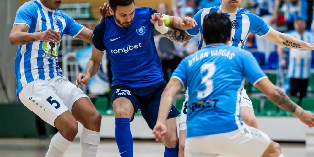 "Riga" un RFS finālduelis (foto: "RFS Futsal")