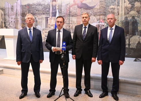 Krievijas delegācijas pārstāvji.