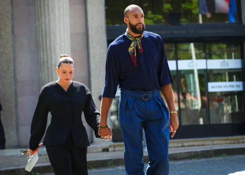 Žūlija Bonilla un Rūdijs Gobērs pagājušajā vasarā Parīzē.