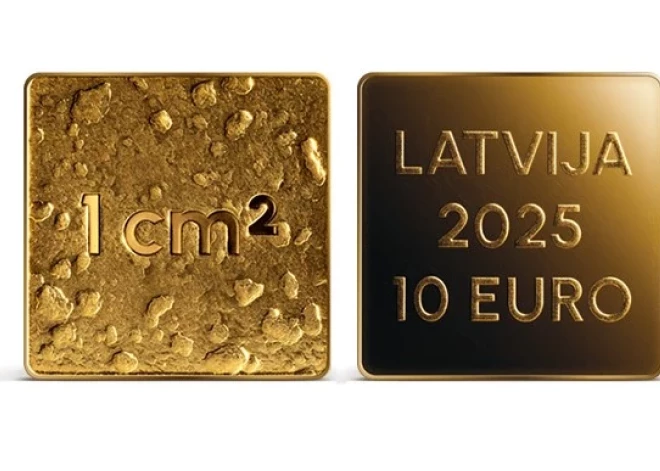 Банк Латвии выпускает золотую монету с изображением квадратного сантиметра латвийской земли