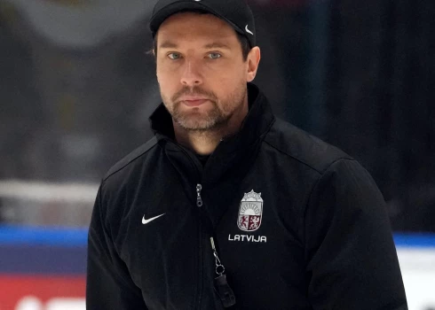 Latvijas izlases treneris Raimonds Vilkoits.