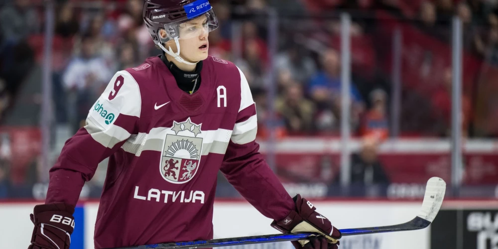 Talantīgais Latvijas hokejists Ēriks Mateiko.
