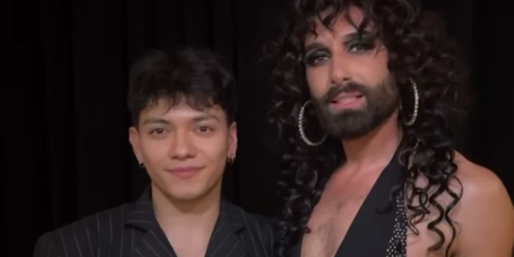 JJ un Končita Vursta. Foto: ekrānuzņēmums no https://www.instagram.com/conchitawurst/