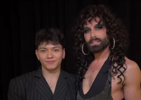 JJ un Končita Vursta. Foto: ekrānuzņēmums no https://www.instagram.com/conchitawurst/
