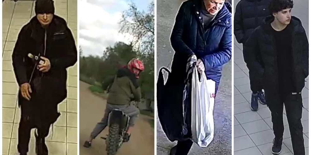 Valsts policija Liepājā meklē attēlos redzamos cilvēkus.