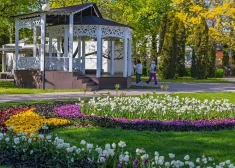 Юрмала расцвела: яркие клумбы оформлены по мотивам латвийской живописи