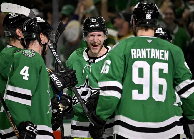 "Stars" trešajā trešdaļā iemet piecus vārtus, ar uzvaru sākot Rietumu pusfinālu pret "Oilers"