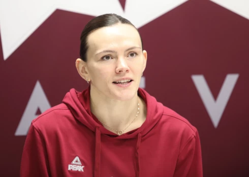 Latvijas sieviešu basketbola izlases pēdējo gadu viena no līderēm Anete Šteinberga.
