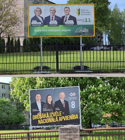 Jelgavā brēku pirms vēlēšanām sacēluši politiķi par iepretim Jāņa Čakstes piemineklim izvietotajām reklāmām. Izrādās, ka pašvaldības noteikumi aizliedz tur izvietot plakātus, bet atsevišķām partijām likumi neesot rakstīti.