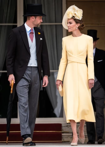 Princese Ketrīna un princis Viljams Bekingemas pils dārza svētkos šā gada 20. maijā.