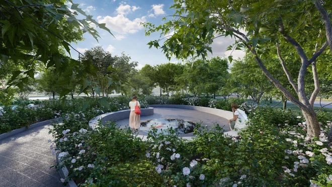 В Риге создадут "Сад памяти" с зеркалом на холме.