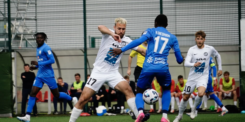 "Daugavpils" futbolisti virslīgas mačā pārspēj "Jelgavu".