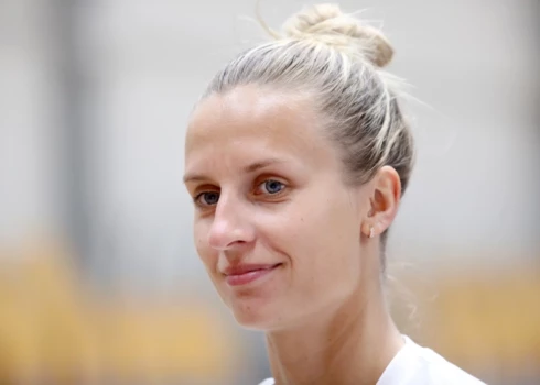 Latvijas basketboliste Kitija Laksa. 
