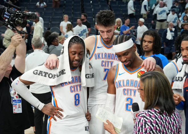 "Thunder" līderu lielisks sniegums aizved komandu soļa attālumā no NBA fināla