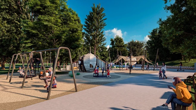 Bērnu laukums Vērmanes dārzā (publicitātes foto)