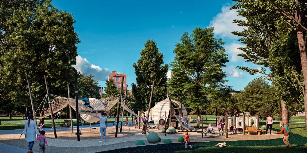 Bērnu laukums Vērmanes dārzā (publicitātes foto)