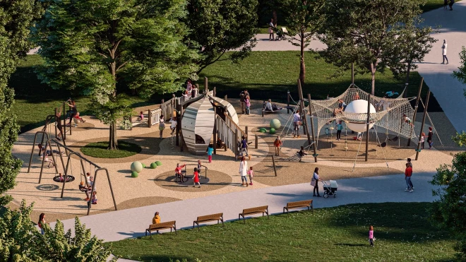 Bērnu laukums Vērmanes dārzā (publicitātes foto)