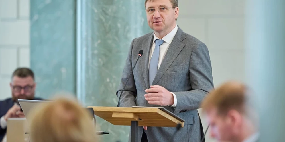 Latvijas Universitātes rektors Gundars Bērziņš Ministru kabineta sēdes laikā, kurā tiek lemts par vērienīgu studiju procesa digitalizāciju Latvijas augstākās izglītības iestādēs.