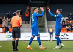 RFS futbolisti Latvijas futbola virslīgas mačā sagrauj "Grobiņu"
