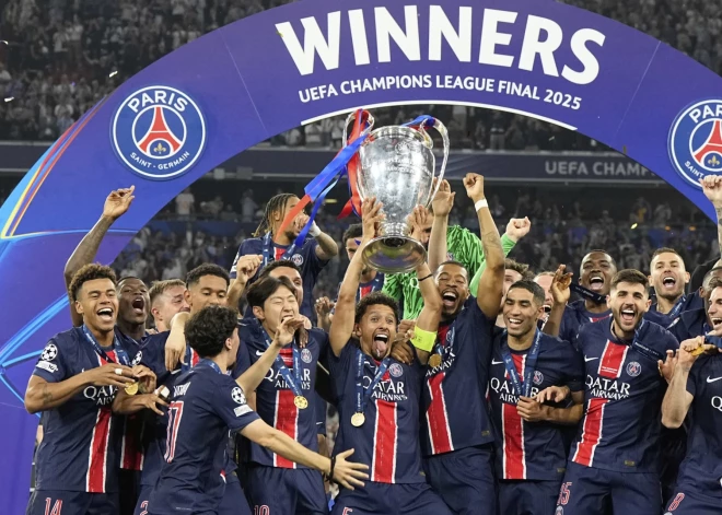 PSG futbolisti sagrauj Milānas "Inter" un pirmo reizi triumfē UEFA Čempionu līgā