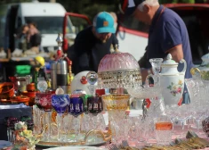FOTO: senlietu cienītāji tiekas Biķernieku trasē – no retro automobiļiem līdz porcelāna figūriņām